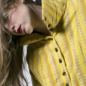 ACE & JIG | Quilted Tea Coat (Yellow Donegal)